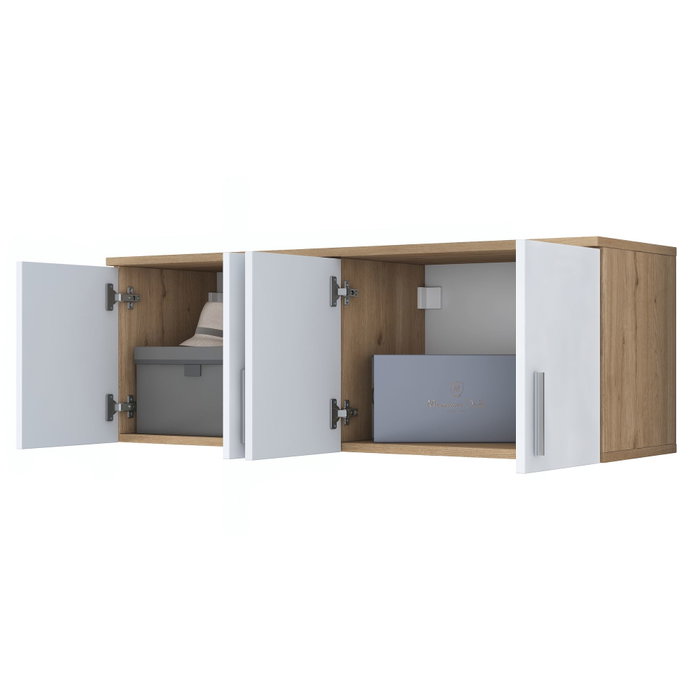 Hanah Home Armario de Pared Nogal y Blanco Hanah Home Armario de Pared Nogal y Blanco